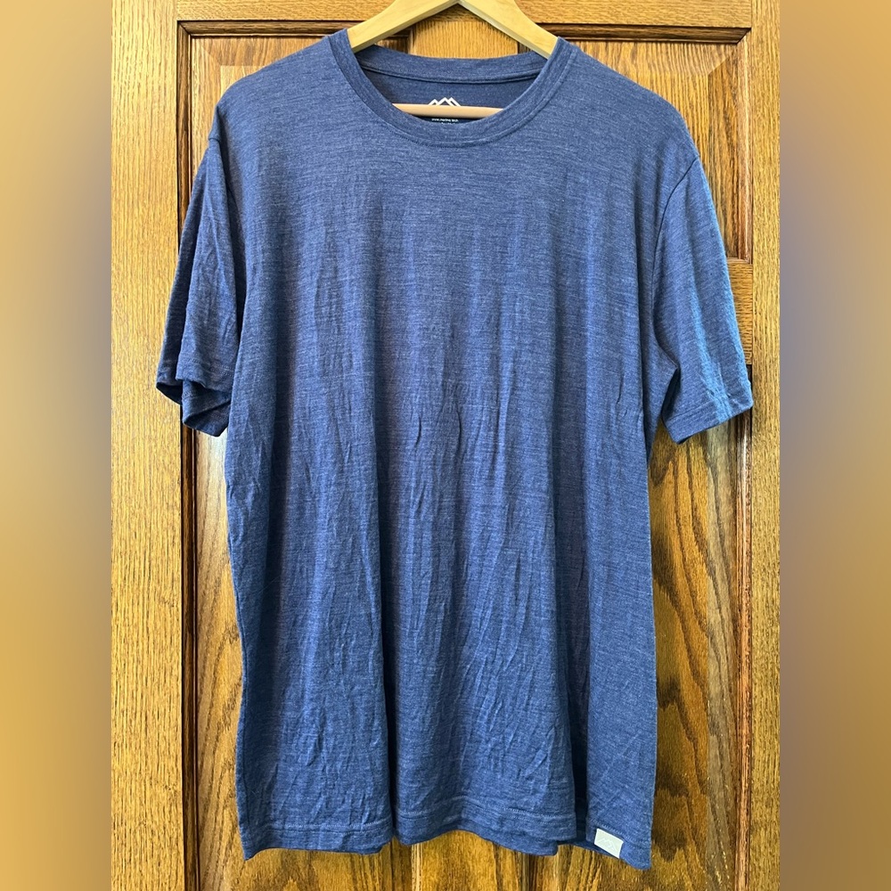 Merino Tech Wool Men’s Base Layer T-Shirt | Windsor Blue | Size XL